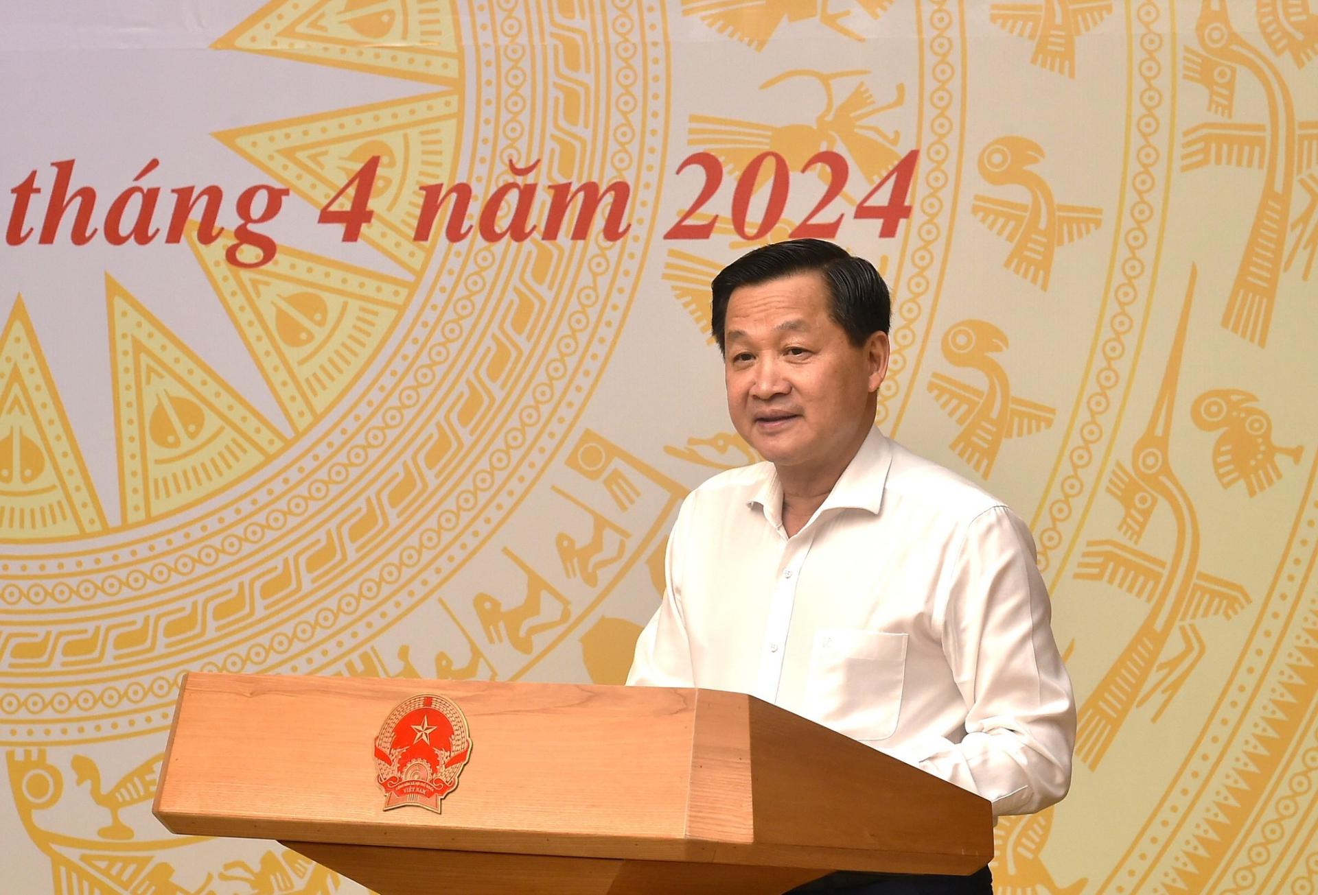 Phó Thủ tướng Lê Minh Khái phát biểu kết luận hội nghị. Ảnh: VGP