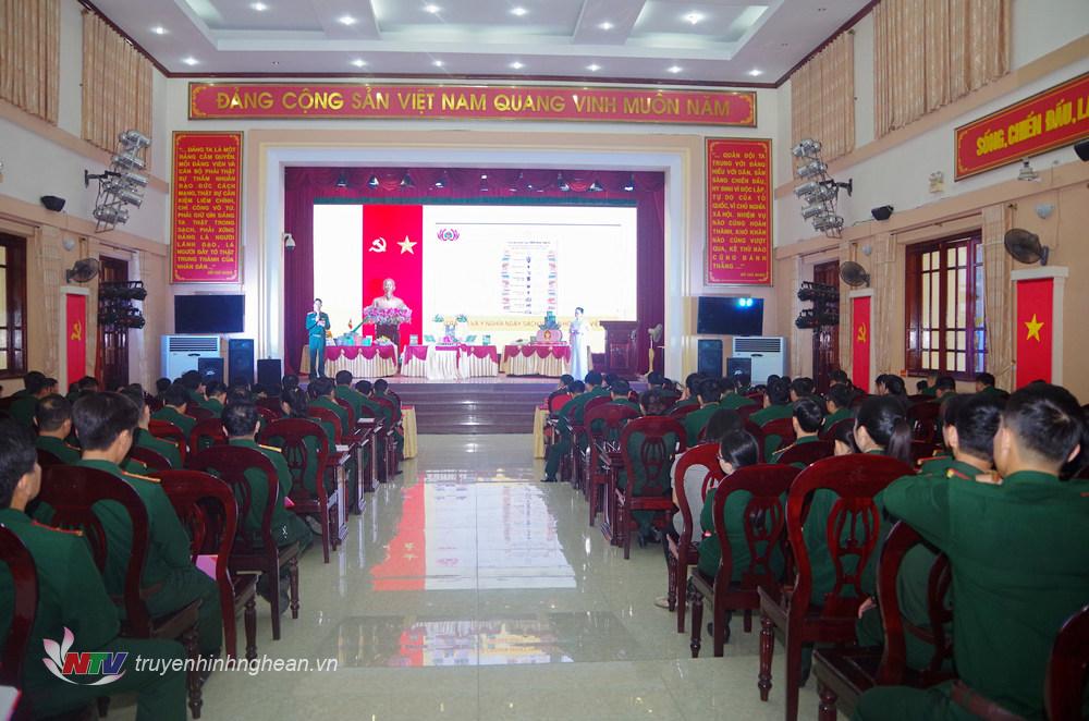 Toàn cảnh buổi tuyên truyền ngày sách và văn hóa đọc Việt Nam tại Bộ Chỉ huy Quân sự tỉnh