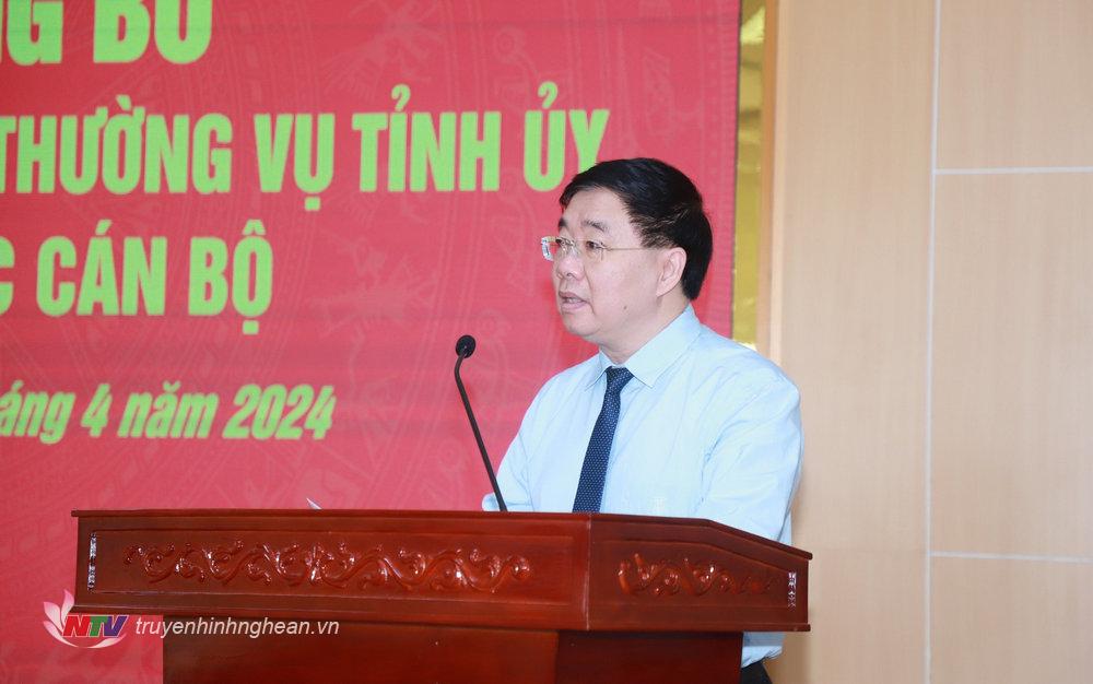 Đồng chí Nguyễn Văn Thông - Phó Bí thư Thường trực Tỉnh uỷ phát biểu tại buổi lễ.
