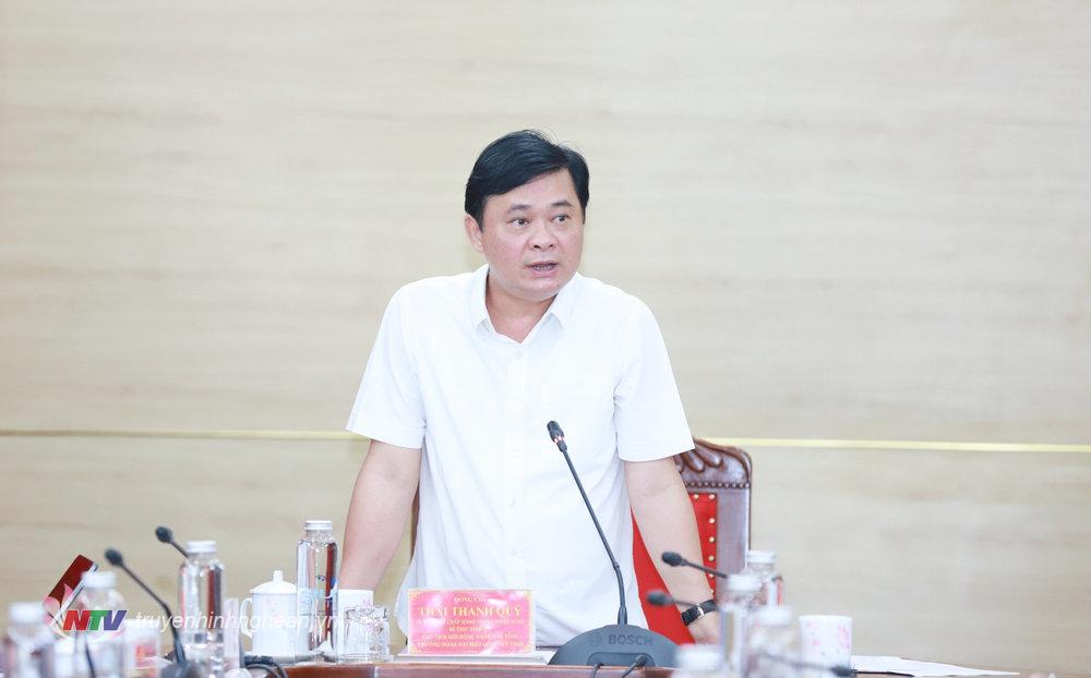 Bí thư Tỉnh ủy Thái Thanh Quý phát biểu kết luận hội nghị.