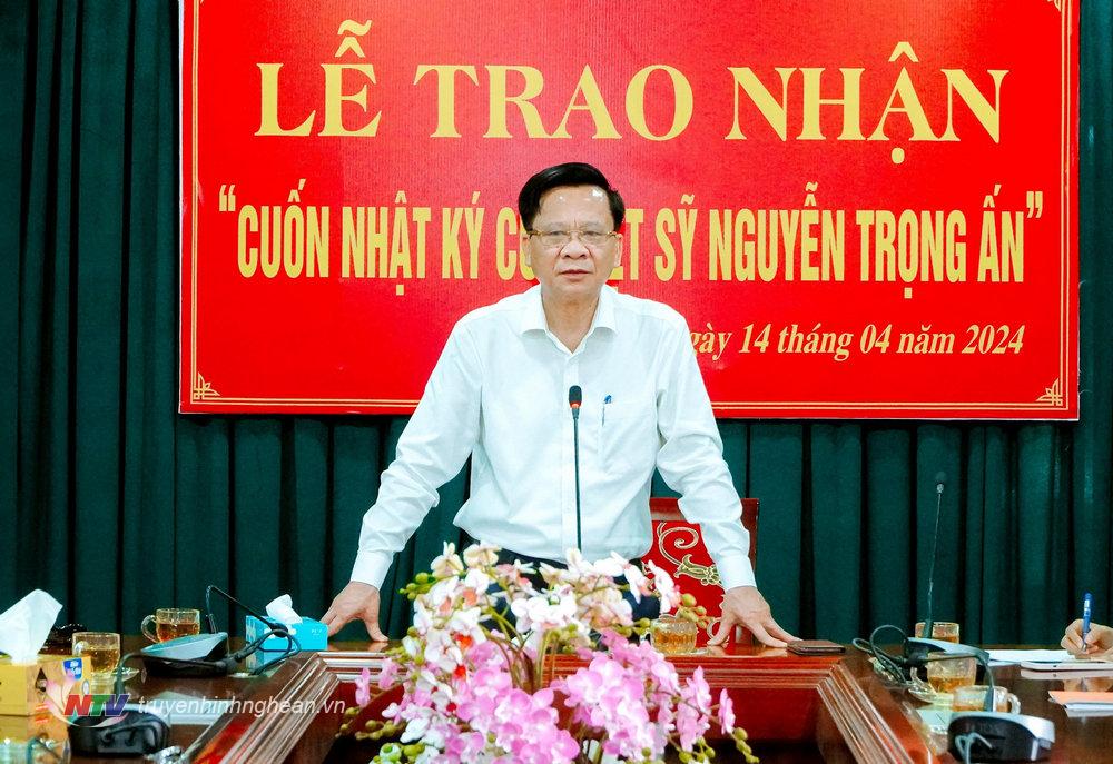 Ông Phan Văn Tuyên - Phó Bí thư Huyện ủy, Chủ tịch UBND huyện Yên Thành phát biểu tại buổi lễ