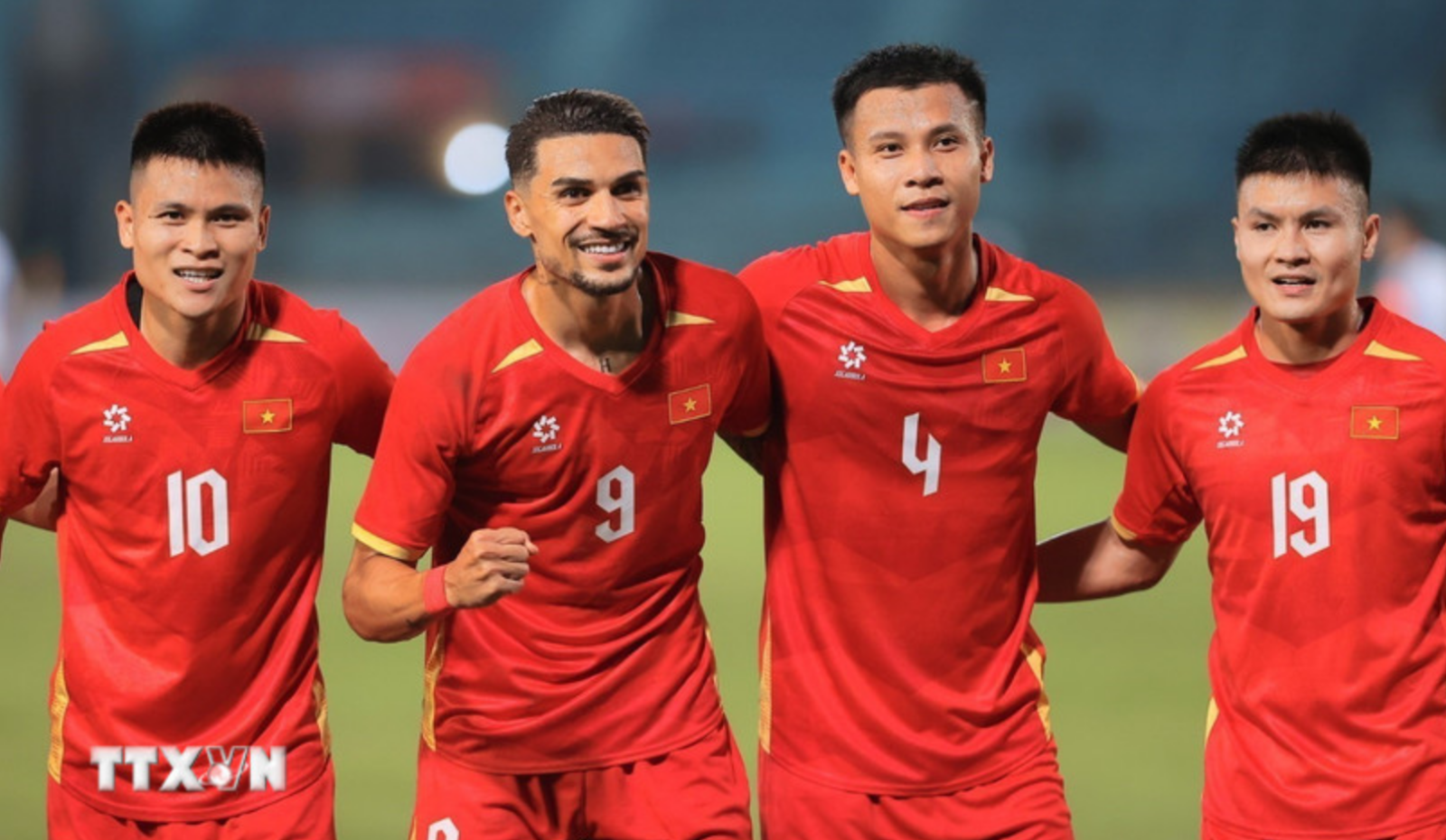 Tuyển Việt Nam trở lại Top 100 của FIFA. Ảnh: TTXVN