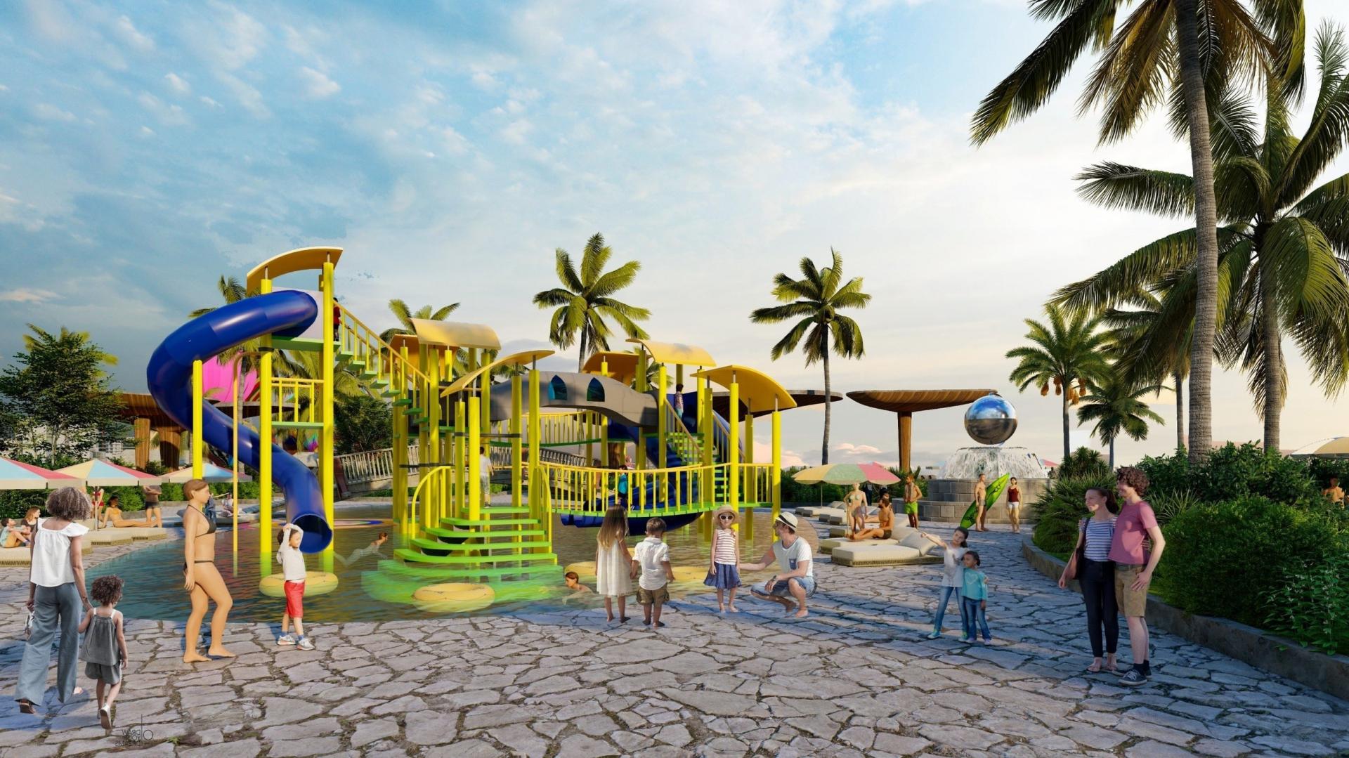 Phối cảnh khu vui chơi trẻ em trong quy hoạch chi tiết xây dựng Khu lâm viên phía Đông đường Bình Minh, phường Cửa Lò. Ảnh: CSCC