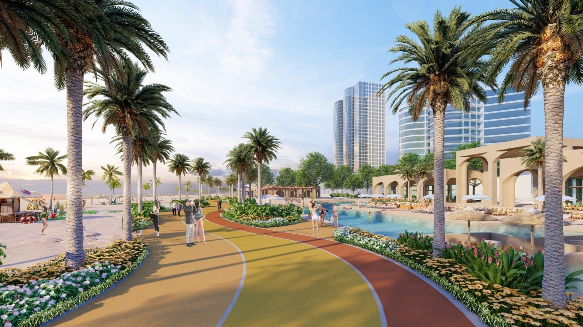 Phối cảnh quy hoạch chi tiết xây dựng Khu lâm viên phía Đông đường Bình Minh, phường Cửa Lò. Ảnh: CSCC