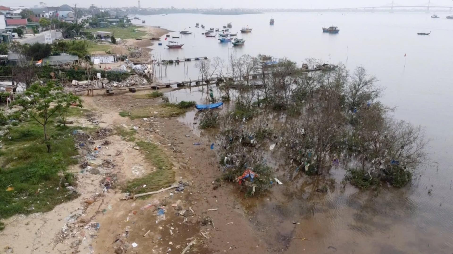 Bờ sông Lam đoạn qua khối Cảnh Xuân. Ảnh: Vĩnh Hoàng