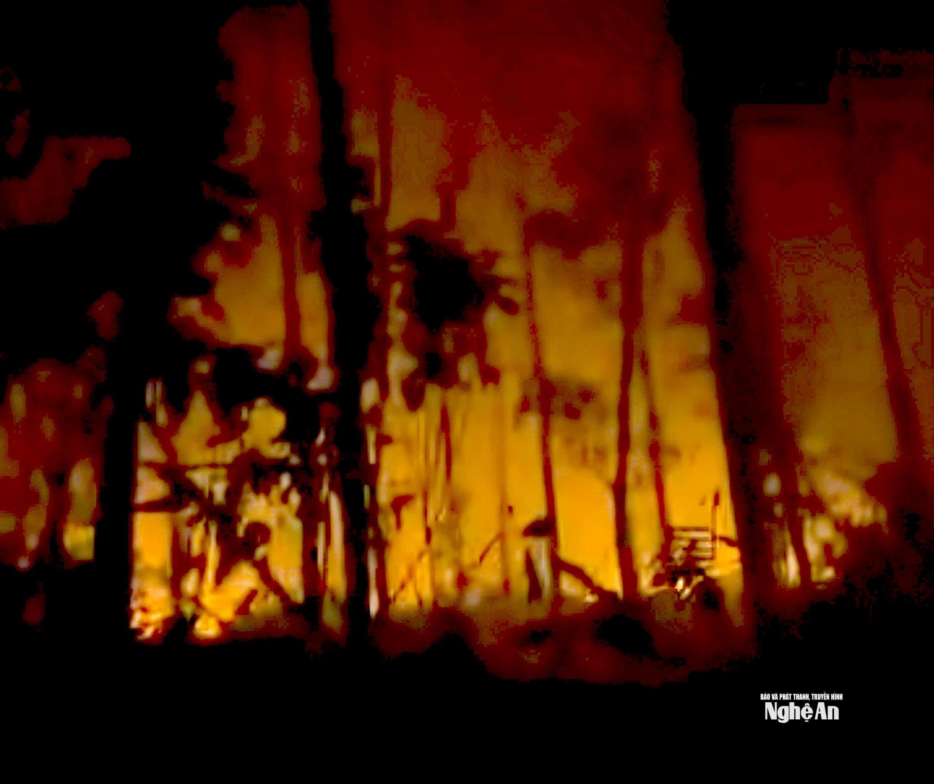 Vùng rừng bị cháy ban đầu xác định là vùng giáp ranh giữa xã Châu Bình và Tam Hợp. Ảnh CSCC