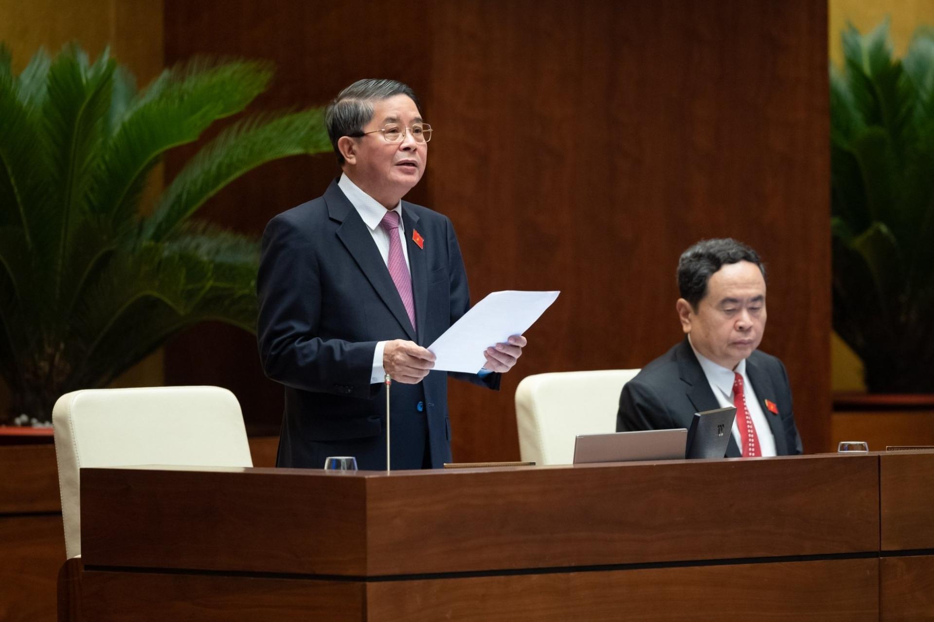 Phó Chủ tịch Quốc hội Nguyễn Đức Hải phát biểu điều hành phiên họp.