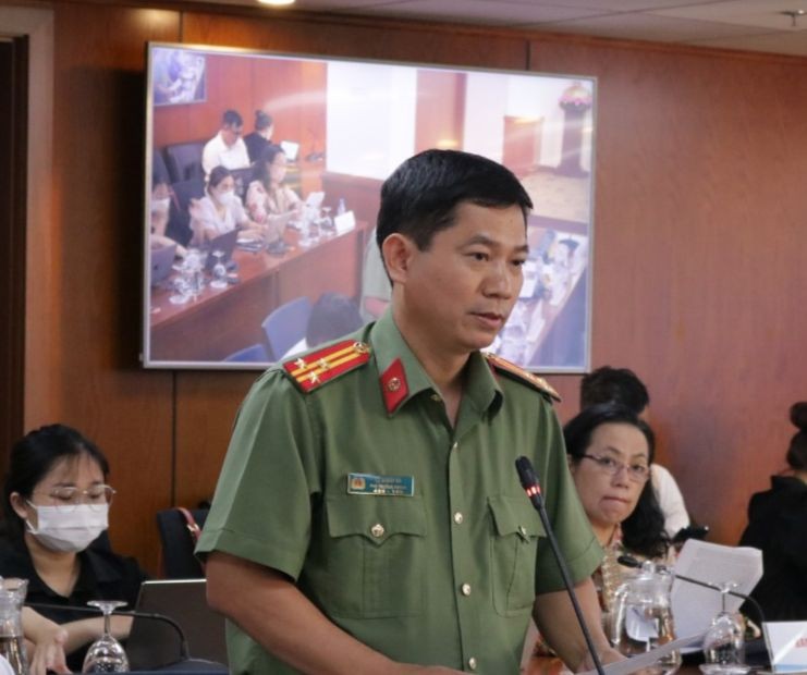 Thượng tá Lê Mạnh Hà, Phó trưởng phòng Tham mưu Công an TP.HCM. Ảnh: THANH TUYỀN