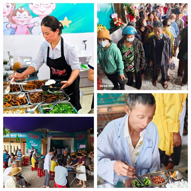 Bếp ăn 0 đồng của vợ chồng anh Mai Tú, mỗi ngày cung cấp hơn 100 suất cơm miễn phí cho bệnh nhân nghèo.