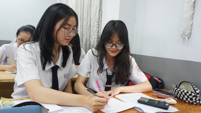 Một tiết học của học sinh lớp 12 Trường THPT Phú Nhuận, quận Phú Nhuận. 