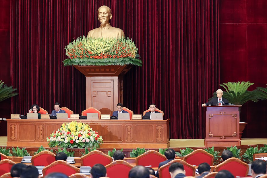 Tổng Bí thư Nguyễn Phú Trọng nhấn mạnh Hội nghị sẽ xem xét, quyết định nhiều vấn đề có ý nghĩa rất quan trọng đối với việc hoàn thành nhiệm vụ chính trị của Ban Chấp hành Trung ương khoá XIII từ nay đến hết nhiệm kỳ.