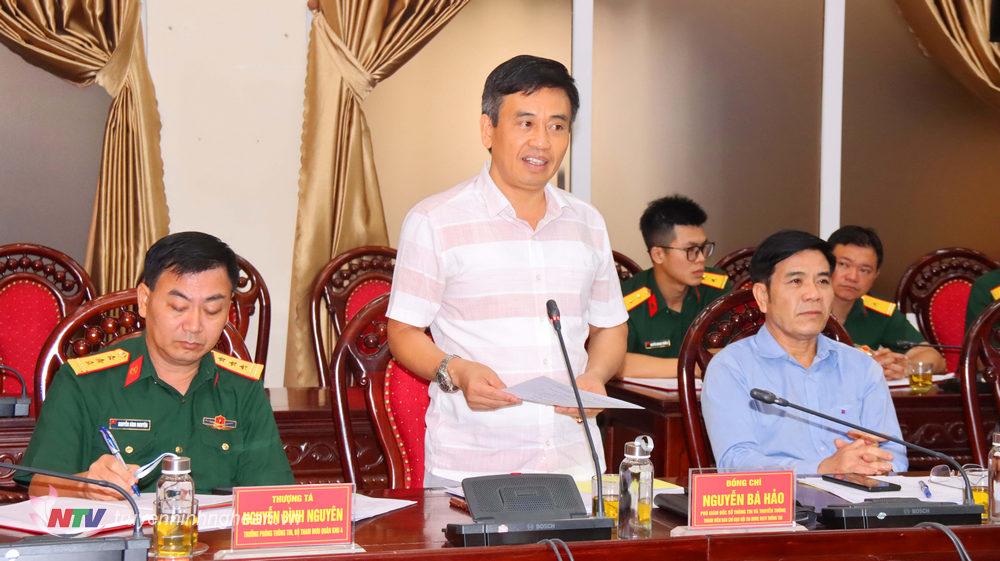Phó Giám đốc Sở Thông tin - Truyền thông Nguyễn Bá Hảo phát biểu tại hội nghị.