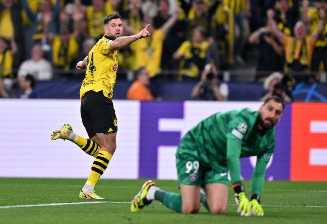 Niclas Fullkrug ghi bàn duy nhất giúp Dortmund hạ PSG 1-0 ở bán kết lượt đi Champions League.