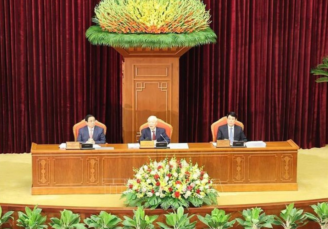 Tổng Bí thư Nguyễn Phú Trọng chủ trì và phát biểu khai mạc Hội nghị. 