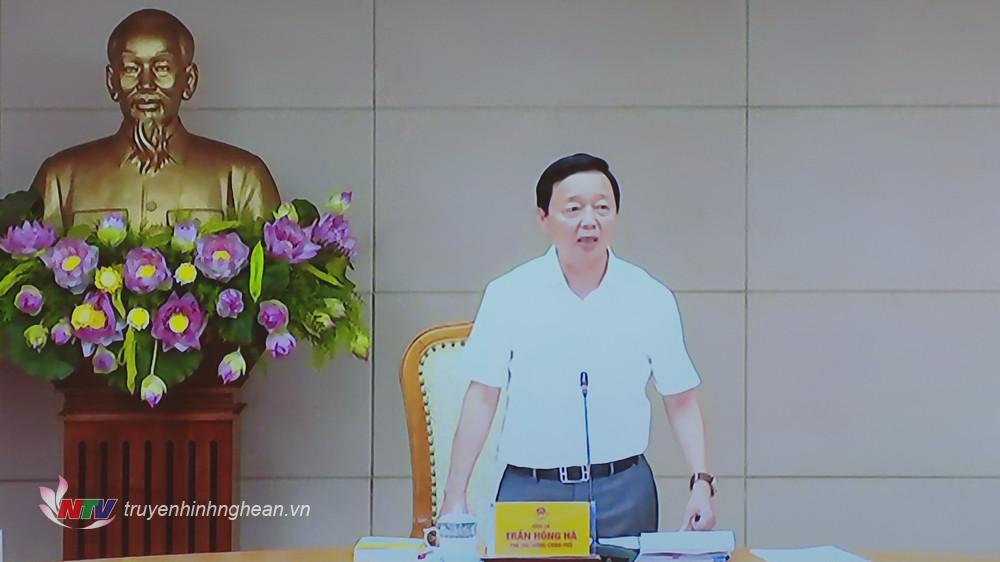 Phó Thủ tướng Trần Hồng Hà phát biểu chỉ đạo hội nghị.