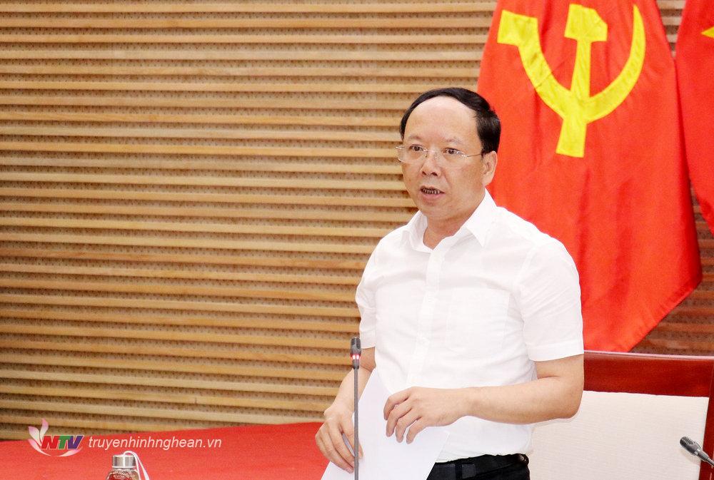 Phó Chủ tịch UBND tỉnh Bùi Thanh An phát biểu tại hội nghị.