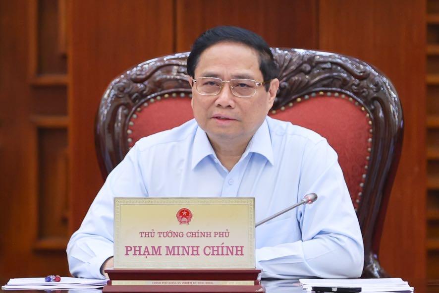 Thủ tướng Phạm Minh Chính phát biểu kết luận cuộc họp. Ảnh: VGP