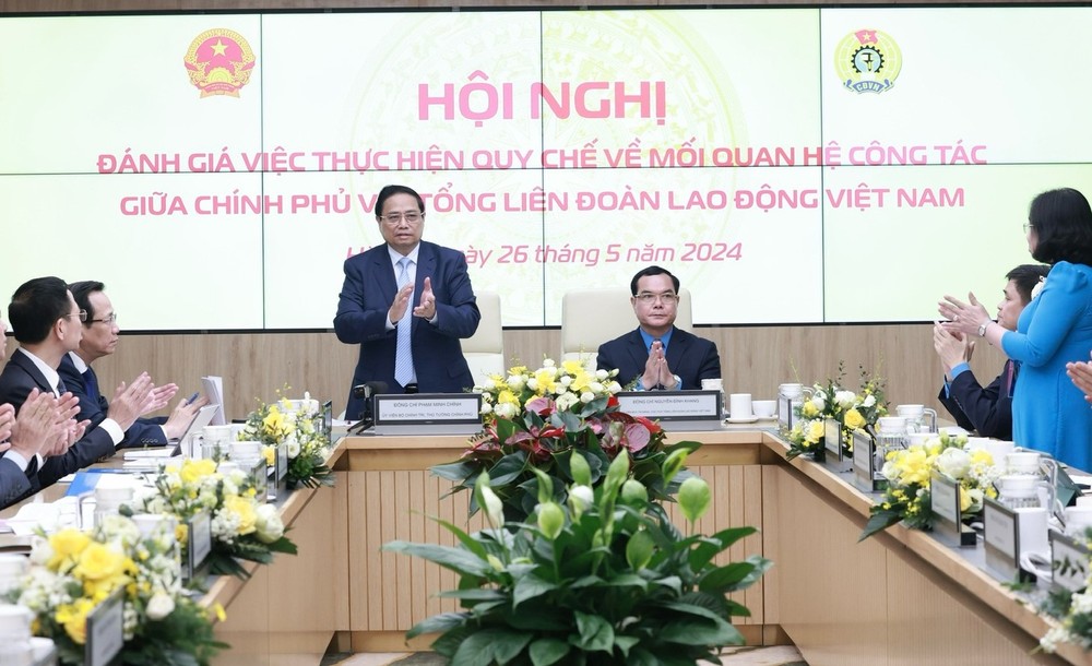 Hội nghị đánh giá kết quả thực hiện Quy chế về mối quan hệ công tác giữa Chính phủ và Tổng Liên đoàn Lao động Việt Nam. 