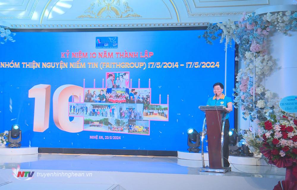 Phó Bí thư Thường trực Tỉnh uỷ Nguyễn Văn Thông phát biểu tại buổi lễ.