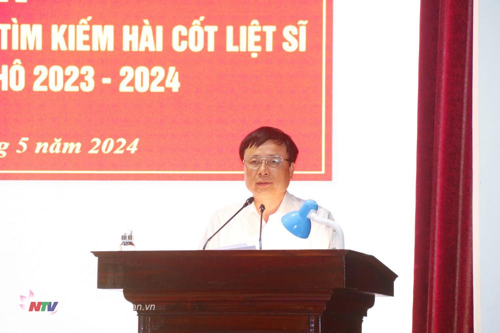 Phó Chủ tịch UBND tỉnh, Trưởng Ban Chỉ đạo 515 tỉnh Bùi Đình Long phát biểu tại buổi lễ.