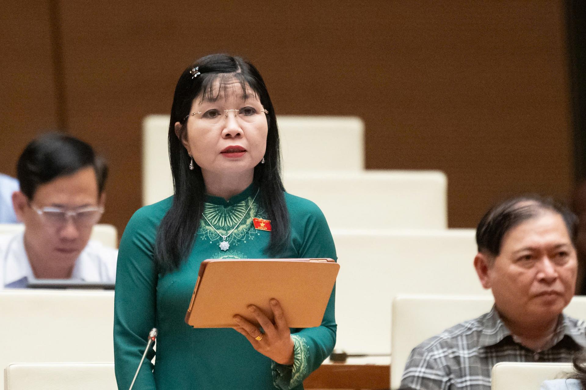 Đại biểu Quốc hội tỉnh An Giang Trần Thị Thanh Hương phát biểu.