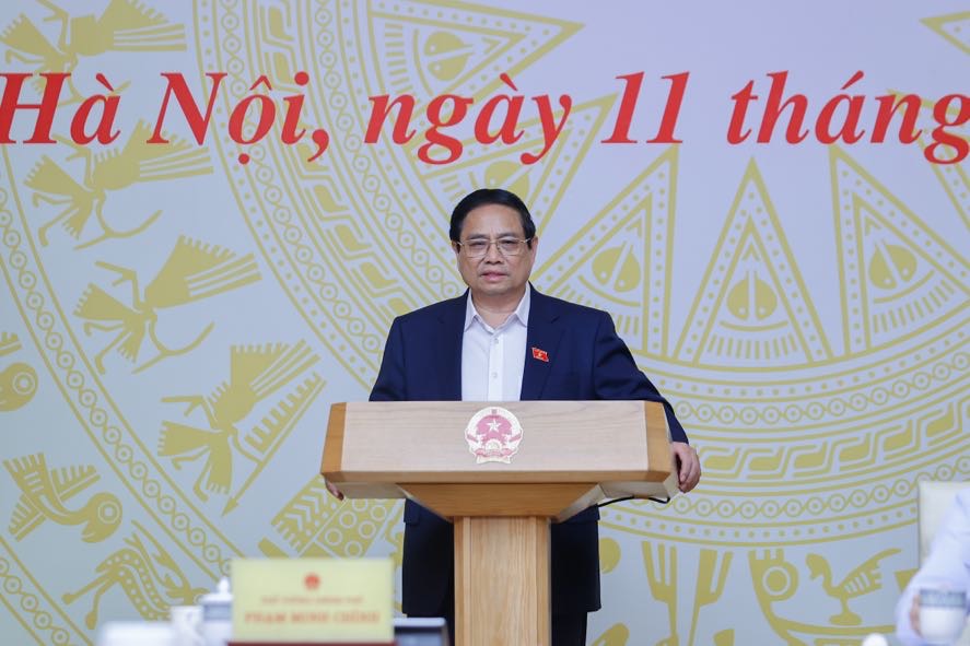 Thủ tướng Phạm Minh Chính phát biểu chỉ đạo hội nghị. Ảnh: VGP