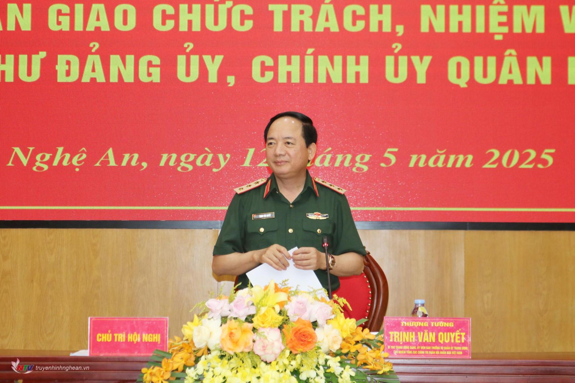 Thượng tướng Trịnh Văn Quyết, Chủ nhiệm Tổng cục Chính trị QĐND Việt Nam phát biểu kết luận hội nghị.