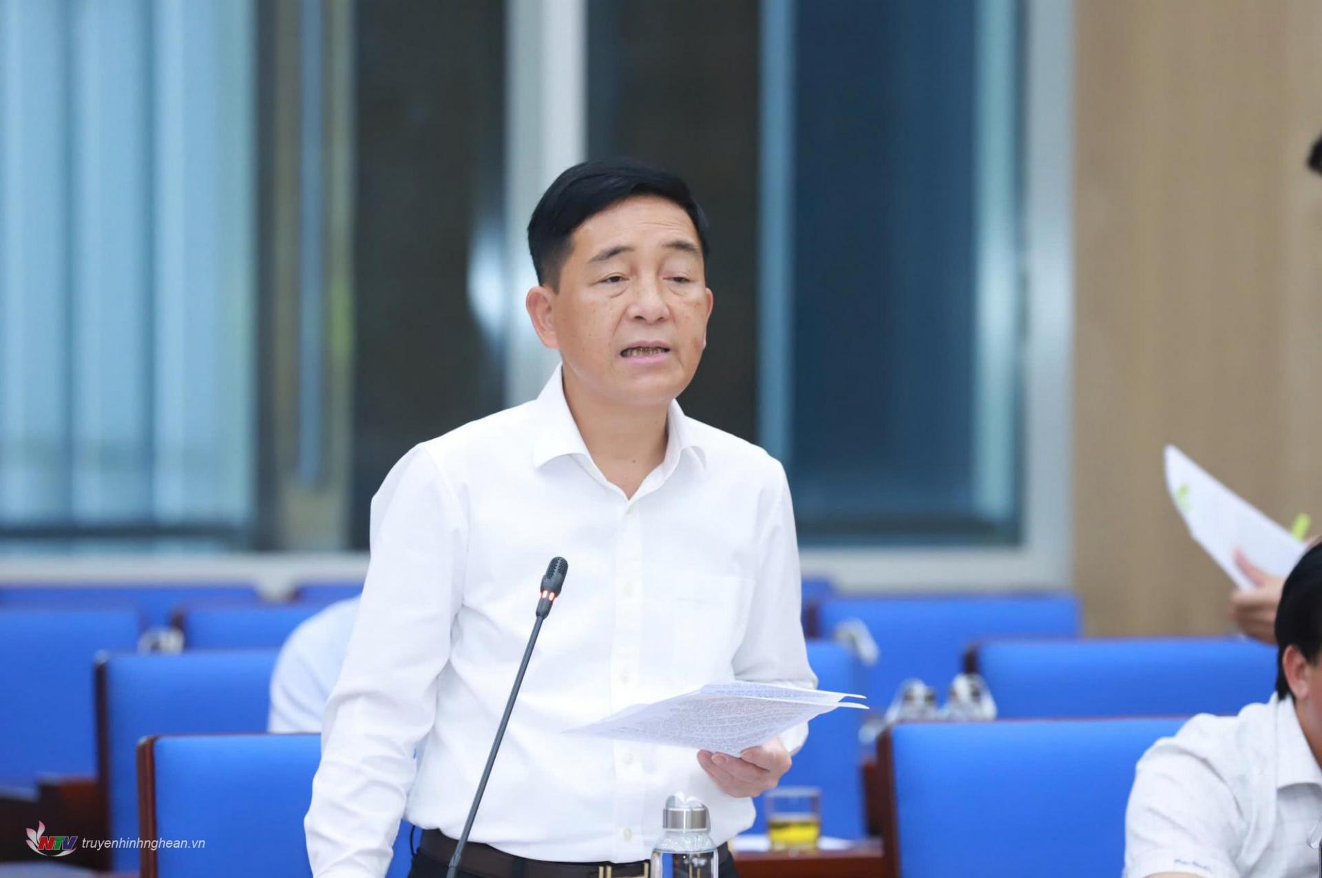 Chánh Thanh tra tỉnh Chu Thế Huyền trình bày Đề án sắp xếp hệ thống cơ quan thanh tra.