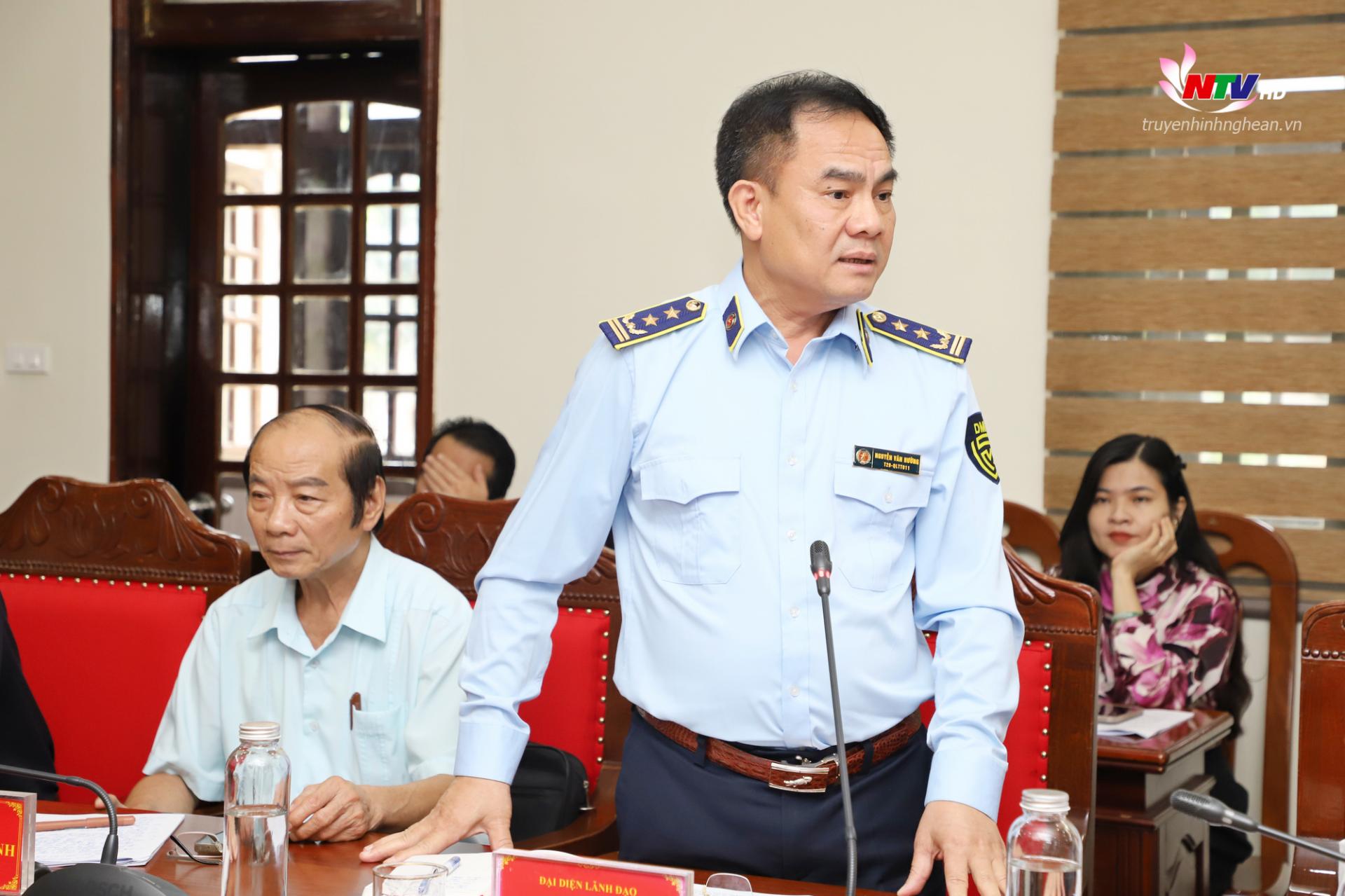 Đại diện Cục Quản lý thị trường phát biểu tại hội nghị.