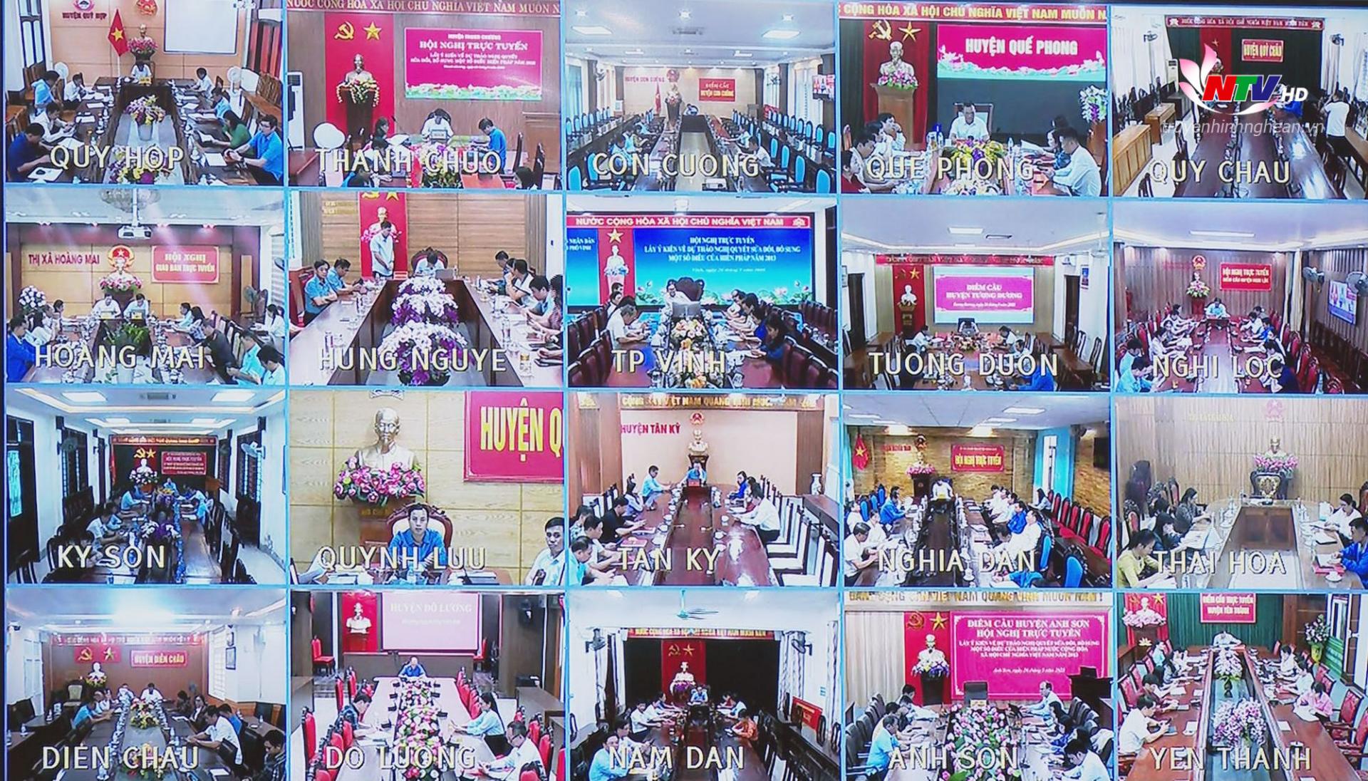 Các điểm cầu của các huyện, thành, thị.