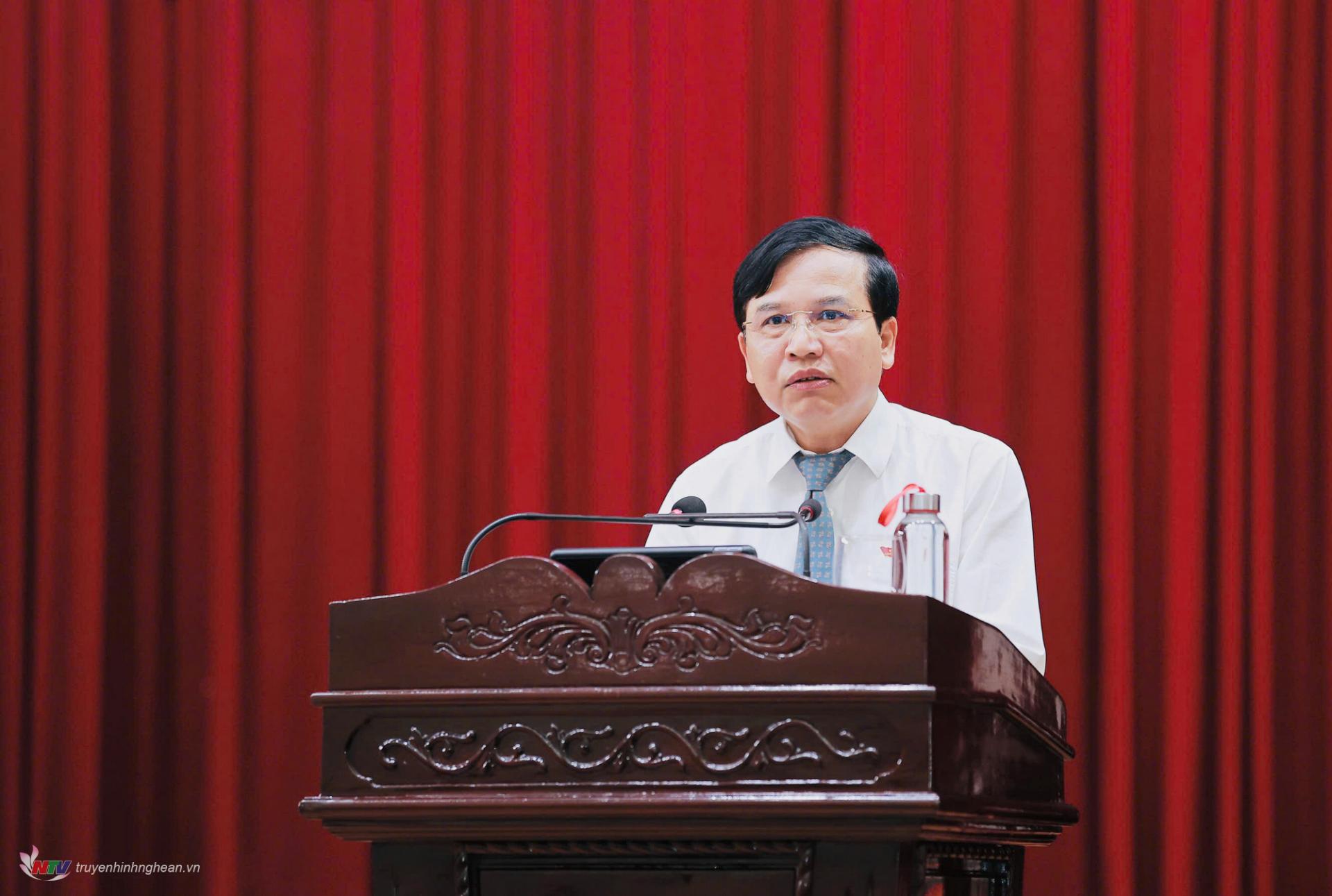 Đồng chí Nguyễn Như Khôi - Ủy viên Ban Chấp hành Đảng bộ tỉnh, Phó Chủ tịch HĐND tỉnh điều hành Kỳ họp thứ 29, HĐND tỉnh khóa XVIII.