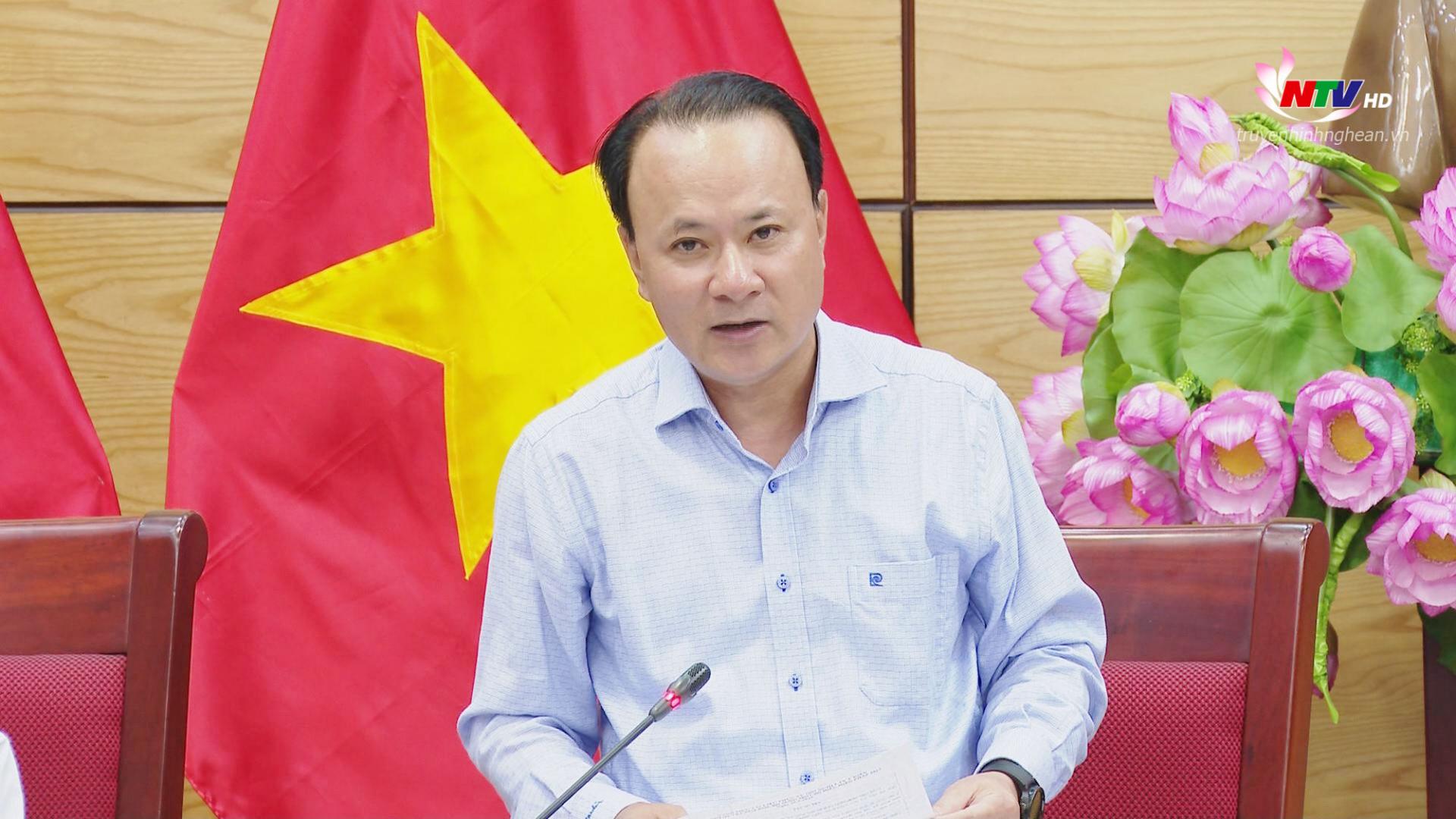 Phó Chủ tịch Thường trực HĐND tỉnh Nguyễn Nam Đình phát biểu tại hội nghị.