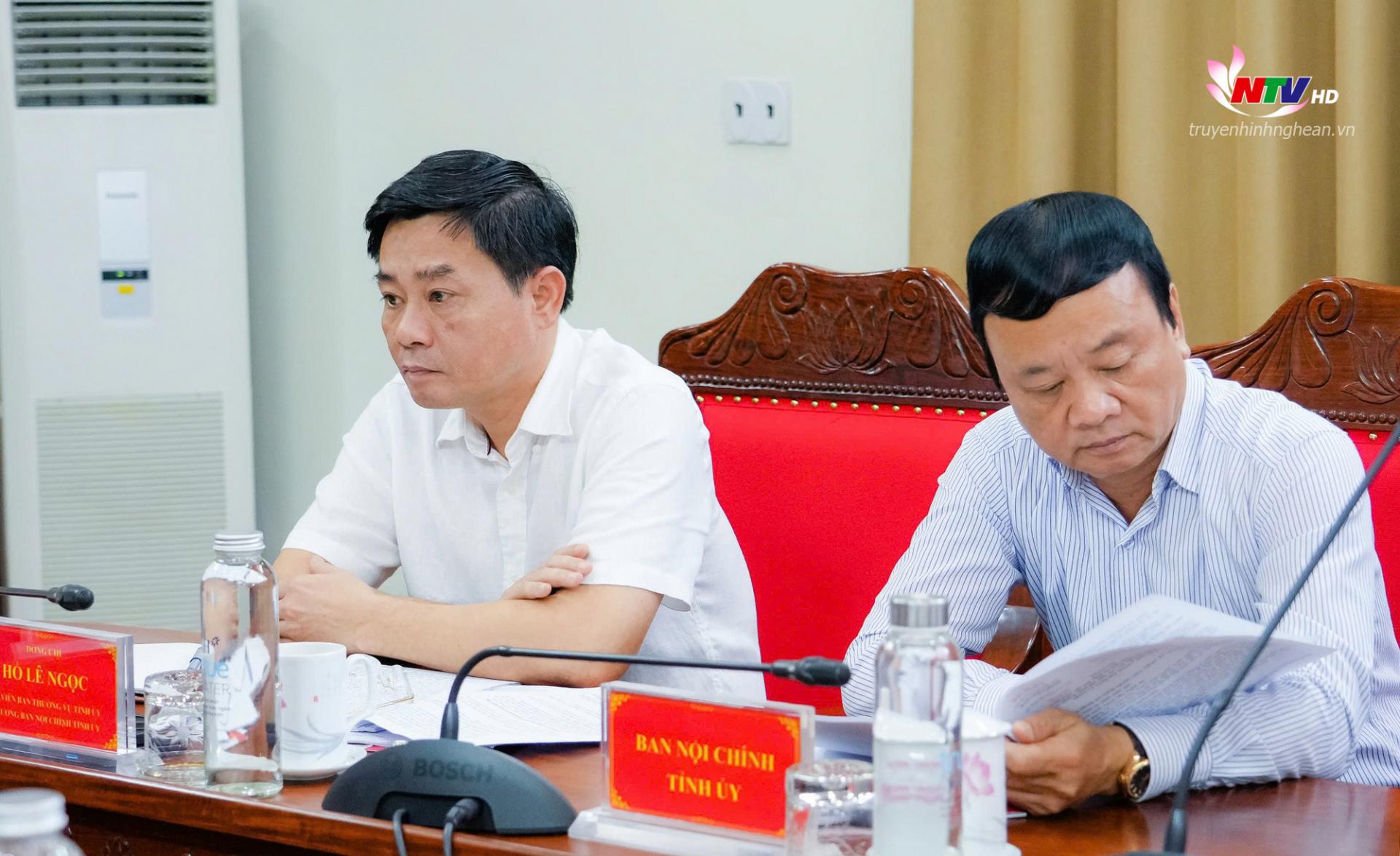 Lãnh đạo Ban Nội chính dự hội nghị.