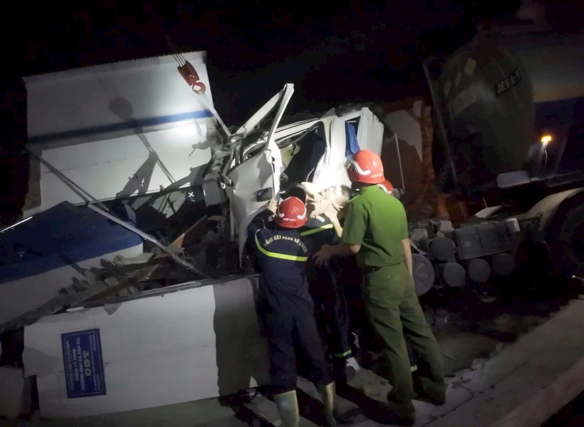 Hiện trường vụ tai nạn.