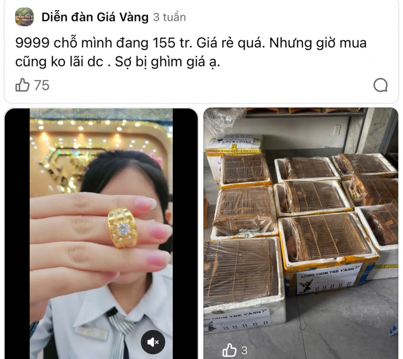 Trên mạng xã hội xuất hiện rất nhiều trang bán vàng giá rẻ.