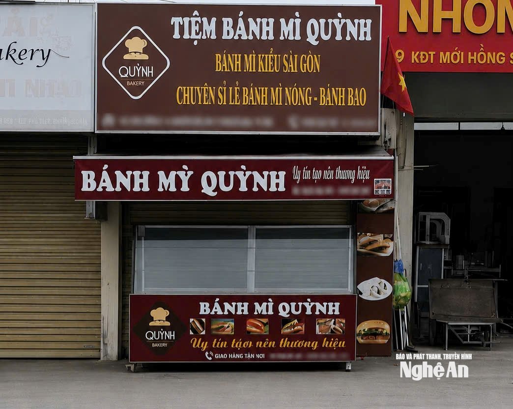 Tiệm bánh mỳ hiện đã bị đình chỉ hoạt động. Ảnh: Tiến Hùng