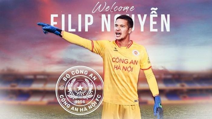 Filip Nguyễn khoác áo CLB Công an Hà Nội. (Nguồn: Công an Hà Nội FC)