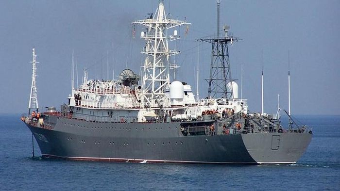 Tàu trinh sát Priazovye của hải quân Nga. (Ảnh: RT)