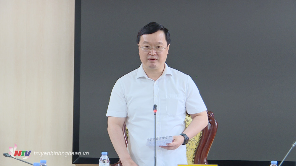 Đồng chí Nguyễn Đức Trung - Phó Bí thư Tỉnh uỷ, Chủ tịch UBND tỉnh kết luận buổi làm việc.