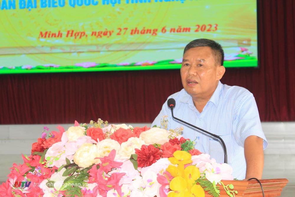 Đại diện Sở NN&PT nông thôn tỉnh Nghệ An trả lời các kiến nghị cử tri huyện Quỳ Hợp.