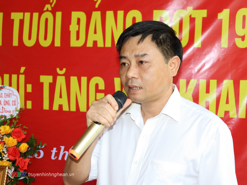 Trưởng Ban Nội chính Tỉnh uỷ Hồ Lê Ngọc phát biểu tại buổi lễ.