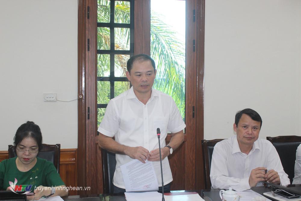 Đồng chí Phạm Thành Chung - Trưởng ban Pháp chế HĐND tỉnh, Trưởng đoàn khảo sát phát biểu kết luận