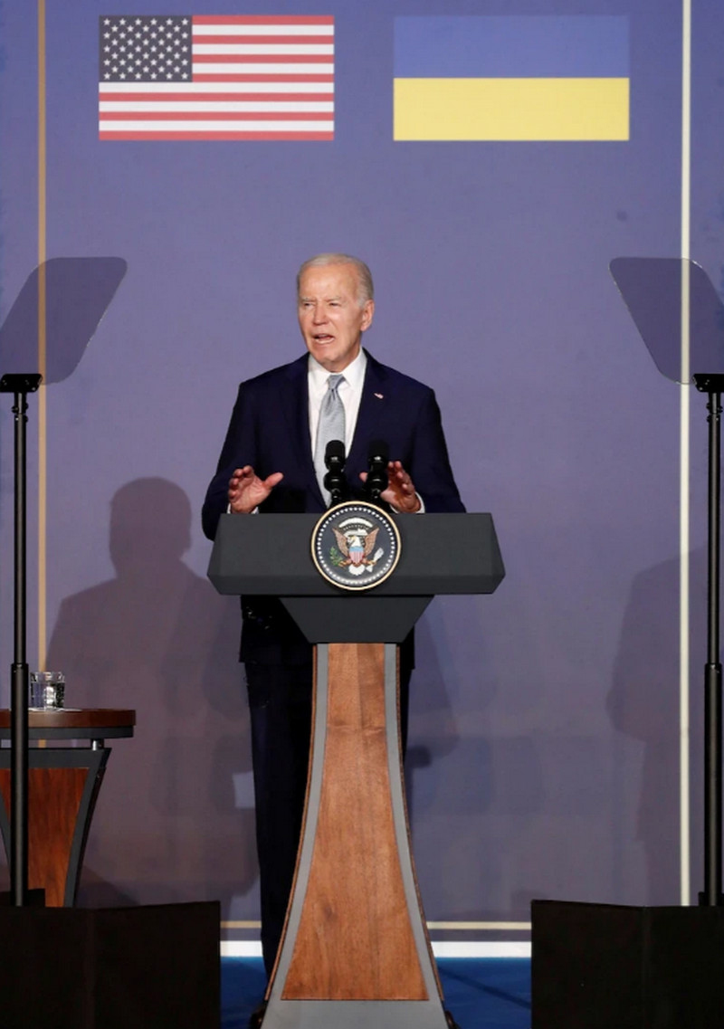 Tổng thống Mỹ Joe Biden phát biểu tại sự kiện. Ảnh: Reuters