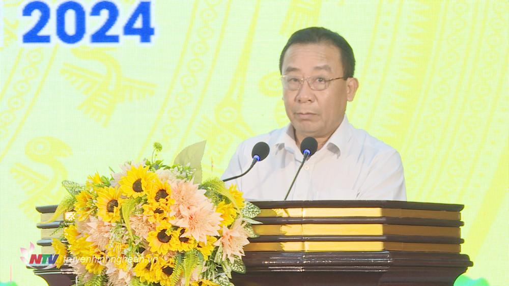 Phó Chủ tịch UBND tỉnh Nguyễn Văn Đệ phát biểu kết luận hội nghị