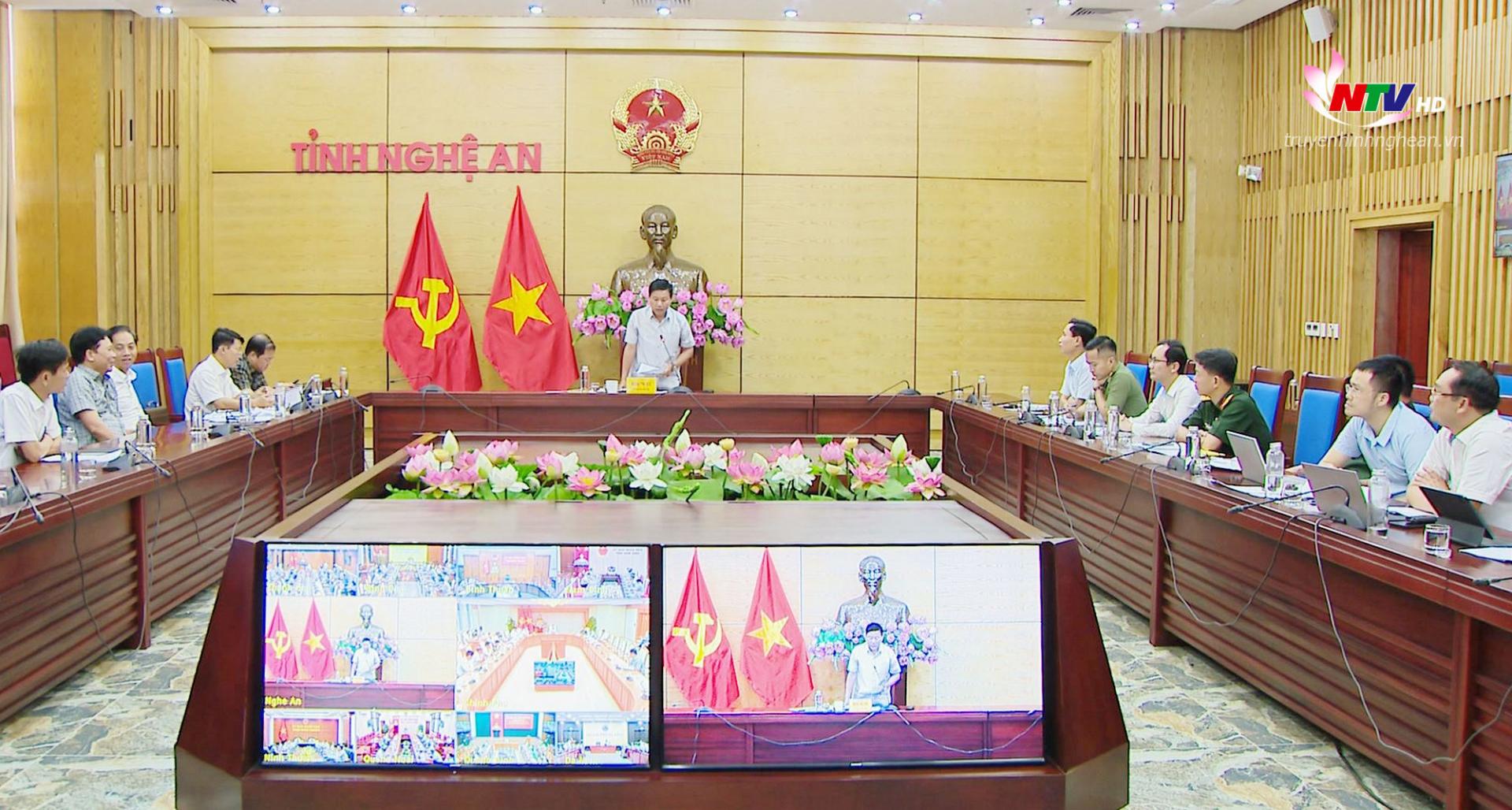 Toàn cảnh hội nghị tại điểm cầu Nghệ An.