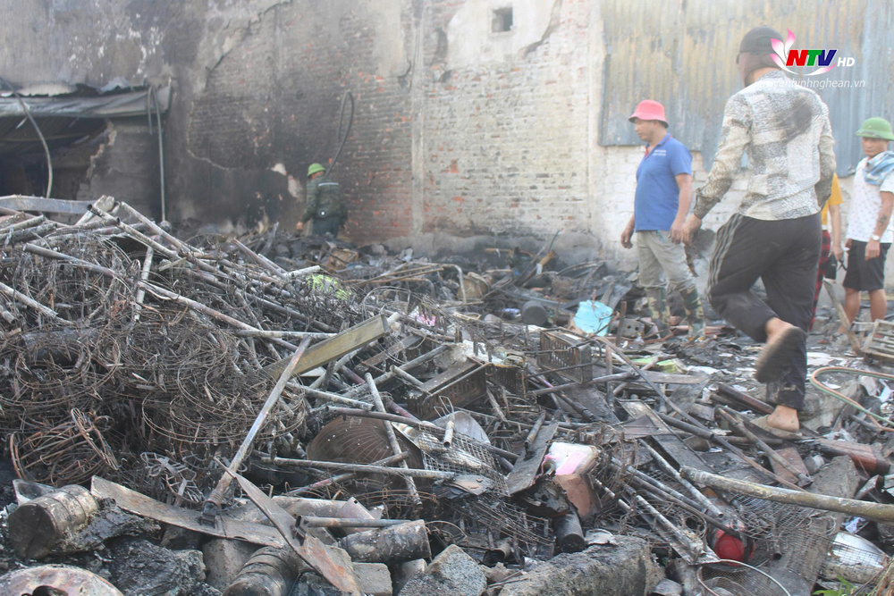 Hiện trường sau khi vụ cháy.
