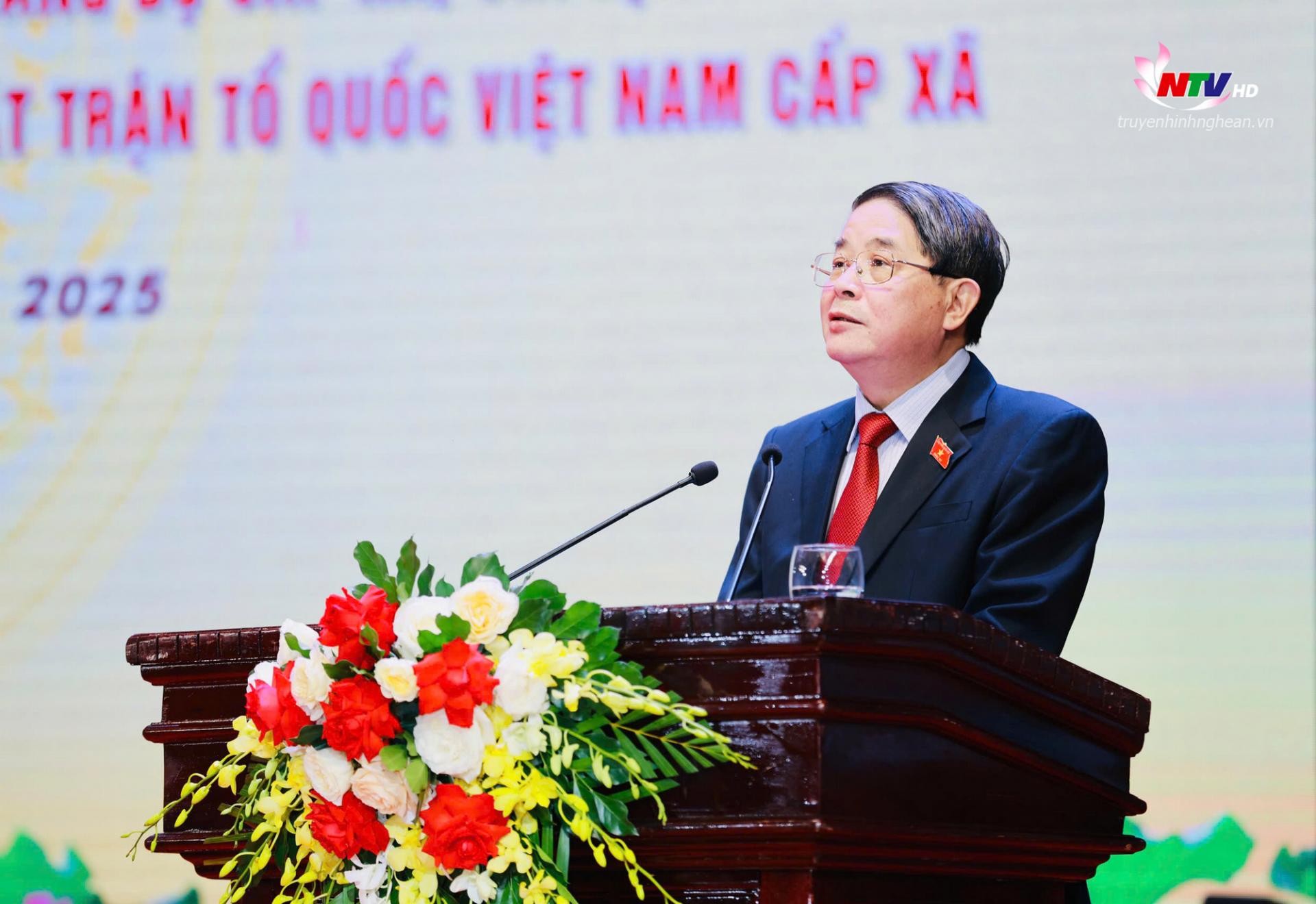 Đồng chí Nguyễn Đức Hải - Ủy viên Ban Chấp hành Trung ương Đảng, Phó Chủ tịch Quốc hội phát biểu tại buổi lễ.