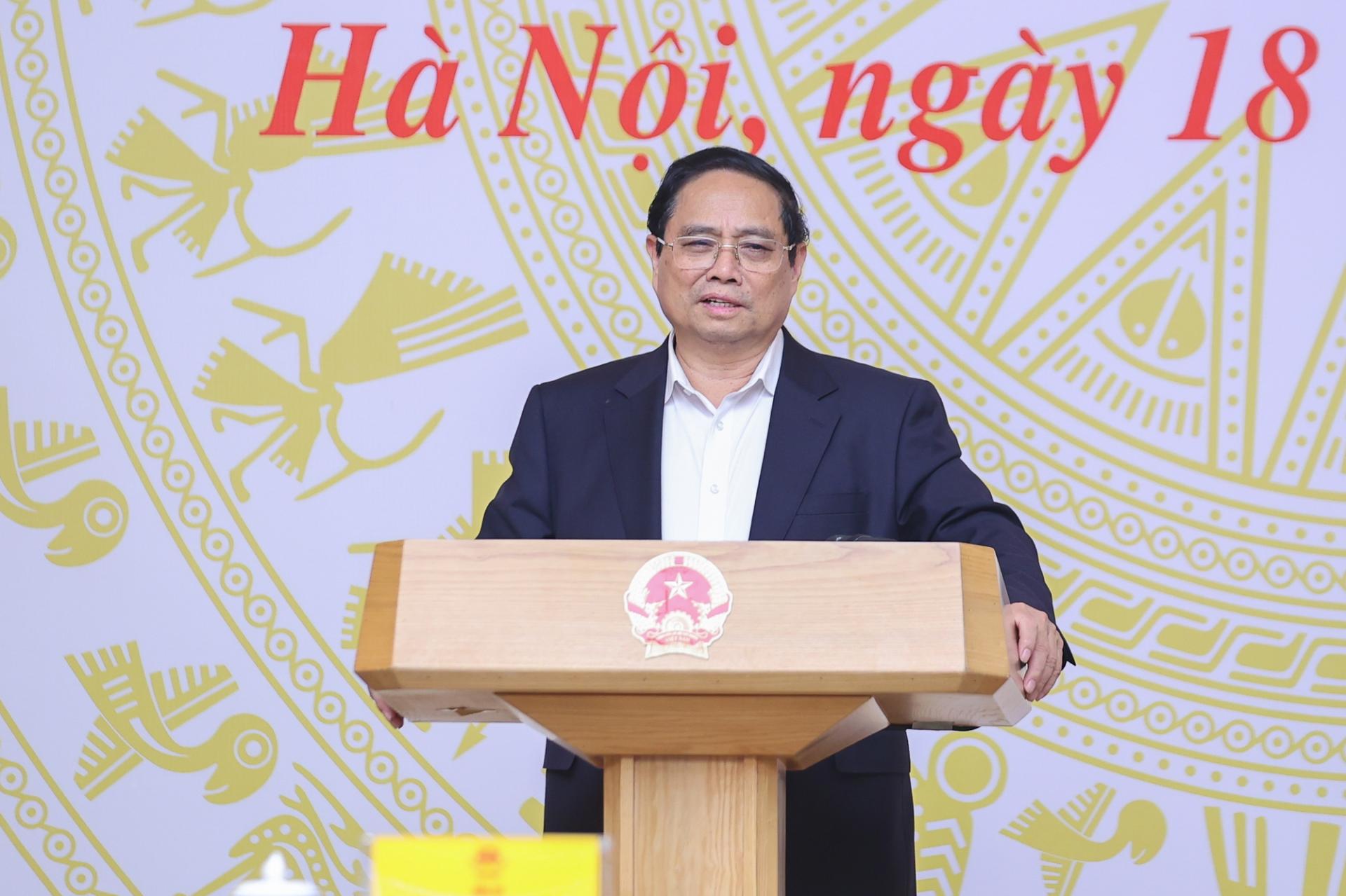 Thủ tướng Chính phủ Phạm Minh Chính phát biểu chỉ đạo tại hội nghị.