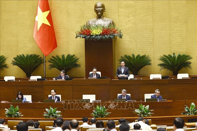 Phó Chủ tịch Quốc hội Nguyễn Khắc Định phát biểu tại phiên họp ngày 11/6/2025.