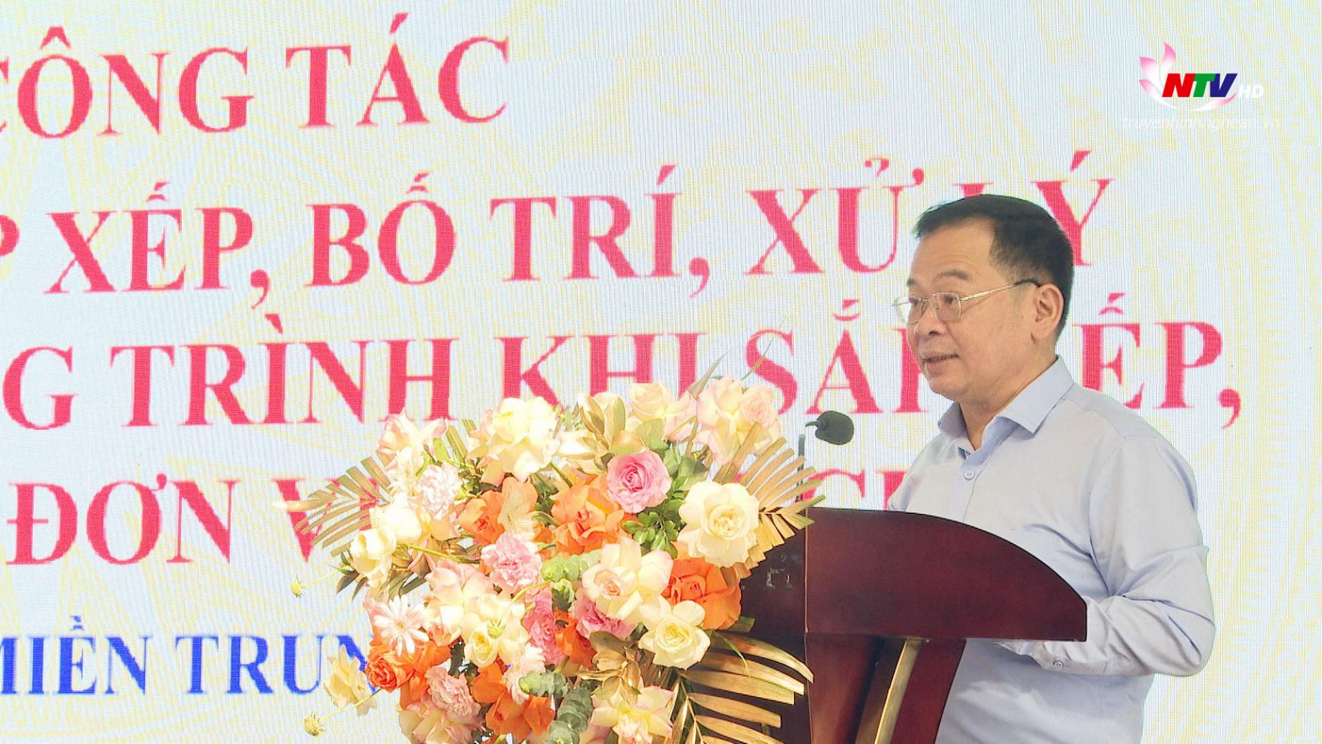 Đại diện lãnh đạo Cục Quản lý công sản, Bộ Tài chính phát biểu tại hội nghị.